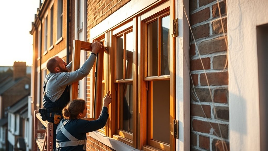 Wooden Window Installation Hampstead