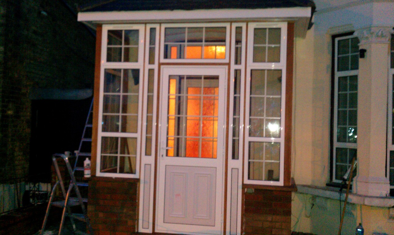uPVC porch with Georgian bar glazing installed in Hampstead